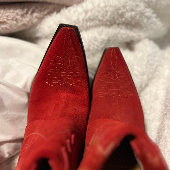 Gorgeous RED Old Gringo Fold Over boots - Picture 8 of 11